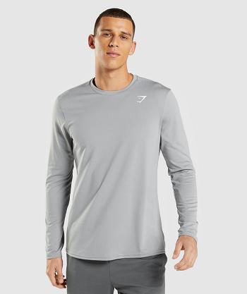 Gymshark Arrival Long Sleeve Herr Grå | SE 3695JPQ